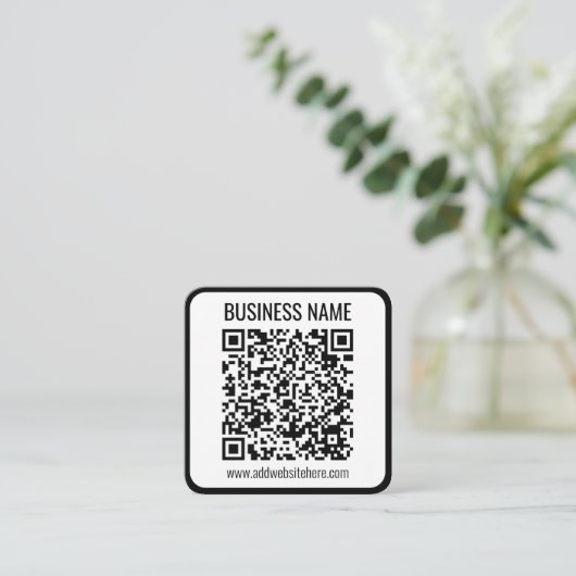 Instant QR Code (geben Sie Ihre Website-URL ein, u Begleitkarte (Stehend Vorderseite)