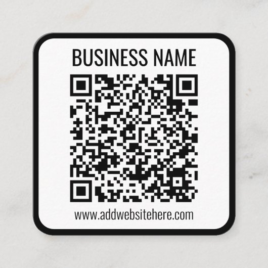 Instant QR Code (geben Sie Ihre Website-URL ein, u Begleitkarte (Vorderseite)