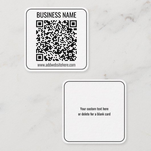 Instant QR Code (geben Sie Ihre Website-URL ein, u Mitteilungskarte (Vorne/Hinten)