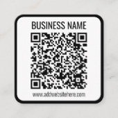 Instant QR Code (geben Sie Ihre Website-URL ein, u Quadratische Visitenkarte (Vorderseite)