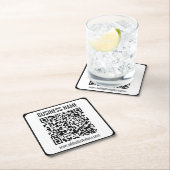 Instant QR Code (geben Sie Ihre Website-URL ein, u Rechteckiger Pappuntersetzer (Vor Ort)