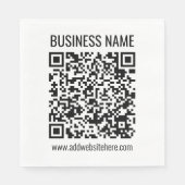 Instant QR Code (geben Sie Ihre Website-URL ein, u Serviette (Vorderseite)