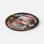 Instant Santa! Fügen Sie einfach Ihr Gesicht hinzu Pappteller (Schrägansicht)