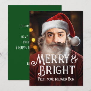 Instant Santa! Fügen Sie einfach Ihr lustiges Gesi Feiertagskarte