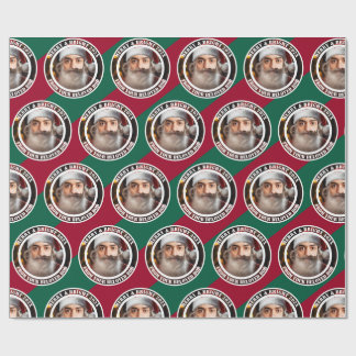 Instant Santa! Just add your face.  Wrapping Paper Geschenkpapier