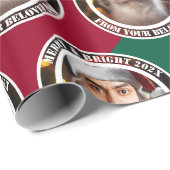 Instant Santa! Just add your face.  Wrapping Paper Geschenkpapier (Rolleneckpunkt)