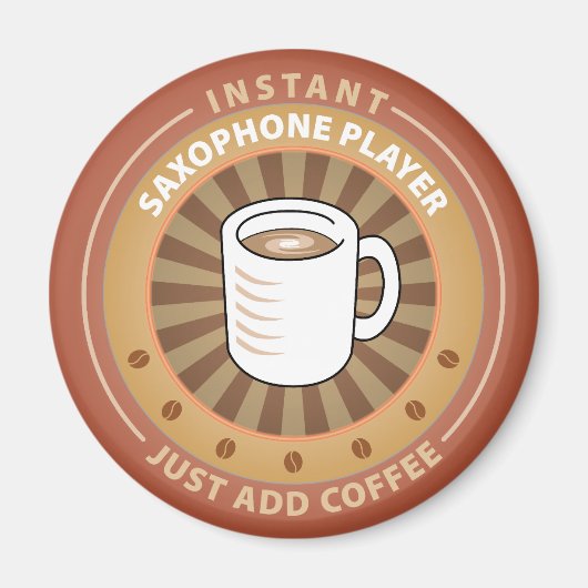 Instant Saxophon Player Magnet (Vorne)