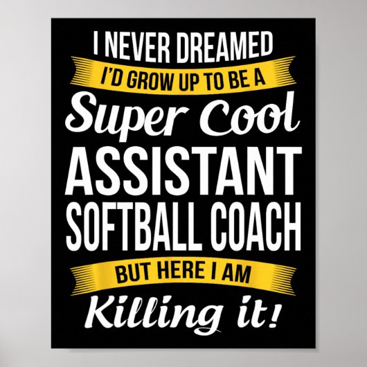 Instant Softball-Trainer Danke Lustiges Geschenk Poster (Vorne)