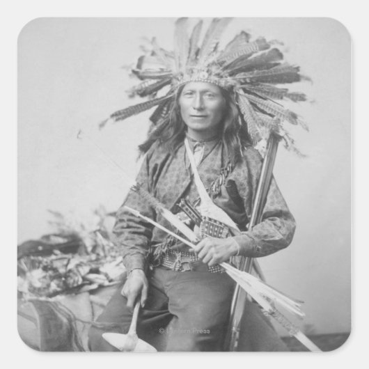 Instigator der indischen Revolte bei Pine Quadratischer Aufkleber (Vorderseite)