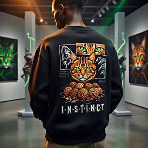 Instinkt lügt nie Katzenliebhaber Edles Geschenk Sweatshirt