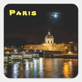 Institut de France und Pont des Arts - Paris Quadratischer Aufkleber