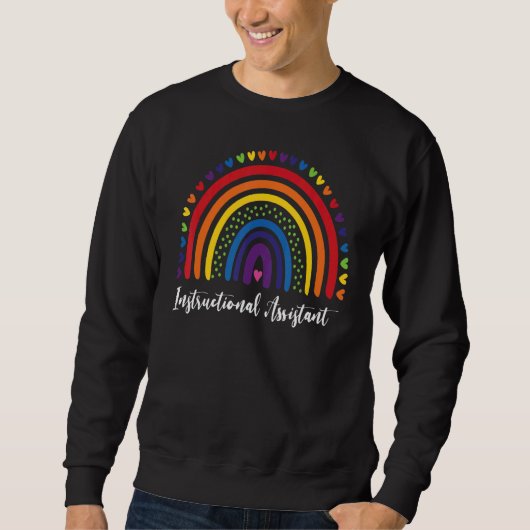 Instructional Assistant Boho Rainbow Graduation Ap Sweatshirt (Vorderseite)