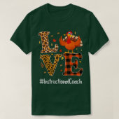 Instructional Coach Life Liebe Erntedank Leopard T-Shirt (Design vorne)