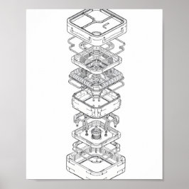 Instructional Design: Modular Machine Assembly Poster
