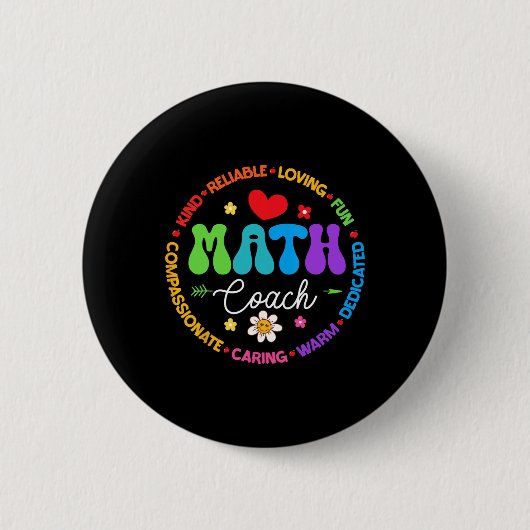 Instructional Math Coach Crew Back To School Match Button (Vorderseite)