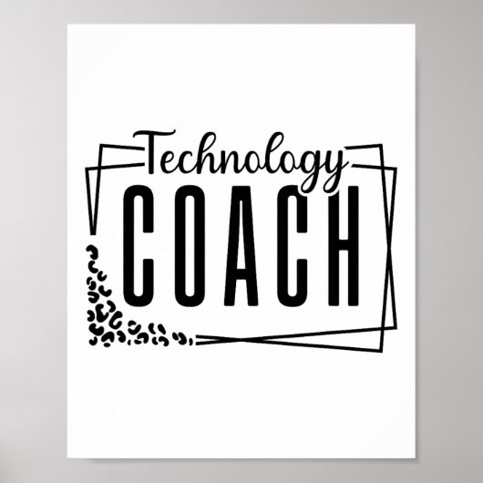 Instructional Technology Coach Cool Design For Tea Poster (Vorne)