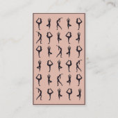 instructor yoga pilates posturas negro beige visitenkarte (Rückseite)