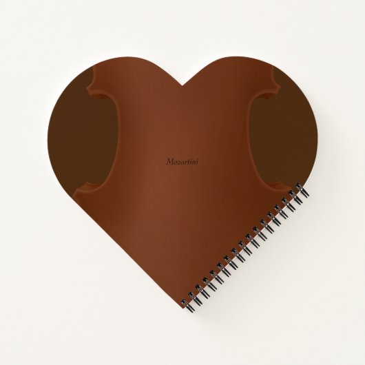 Instrument Cello Viola Herz Notizblock (Rückseite)