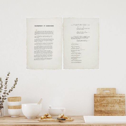 Instrument der Kapitulation für Japan im Zweiten W Poster (Küche)