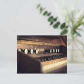 Instrument für alte antike Tastatur-Tasten Postkarte (Stehend Vorderseite)