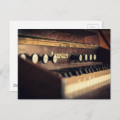 Instrument für alte antike Tastatur-Tasten Postkarte (Vorne/Hinten)