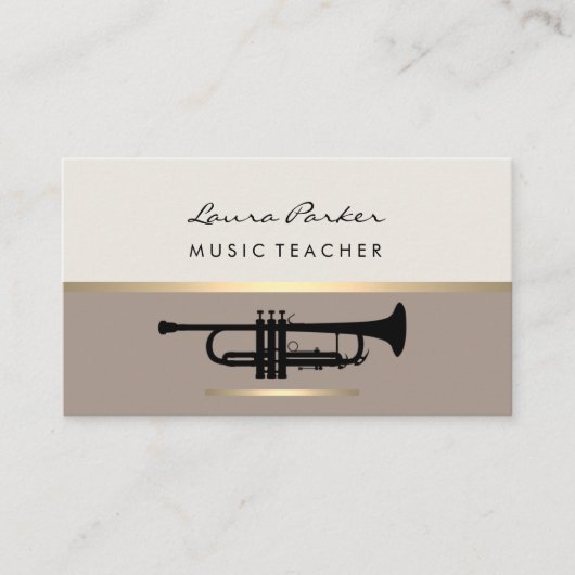 Instrument für Musiklehrer Visitenkarte (Vorderseite)