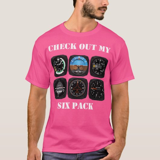 Instrument für Piloten mit 6-Pack T-Shirt (Vorderseite)