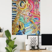 Instrumentaldruck Poster (Heimbüro)