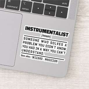 Instrumentalist Noun Instrument Instructor Funny Aufkleber