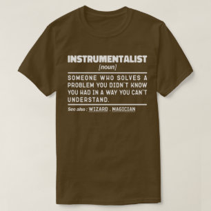Instrumentalist Noun Instrument Instructor Funny T-Shirt