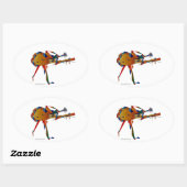 Instrumentalist Ovaler Aufkleber (Blatt)