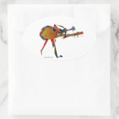 Instrumentalist Ovaler Aufkleber (Tasche)