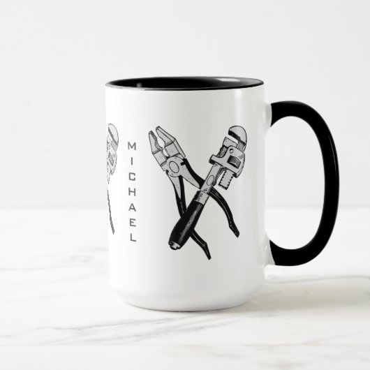INSTRUMENTE benutzerdefinierte Monogramm-Tasse Tasse (Rechts)