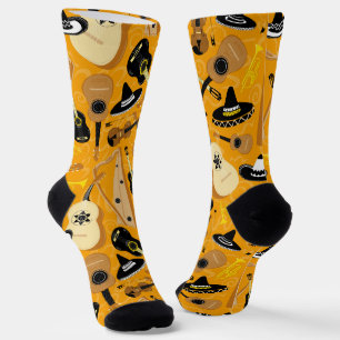 Instrumente der Mariachi-Band Gemustert Socken
