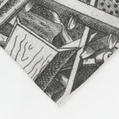 Instrumente der menschlichen Trägheit, Arcimboldo Fleecedecke (Ecke)