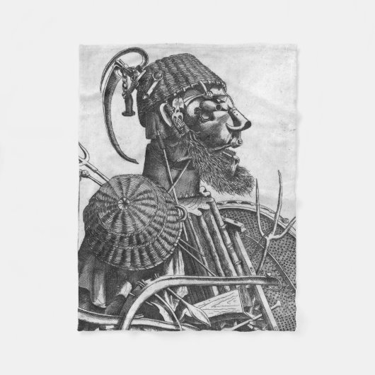 Instrumente der menschlichen Trägheit, Arcimboldo Fleecedecke (Vorderseite)