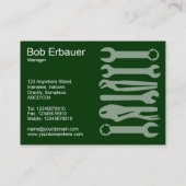 Instrumente des Handels (Chubby v2) - Dunkelgrün Visitenkarte (Rückseite)