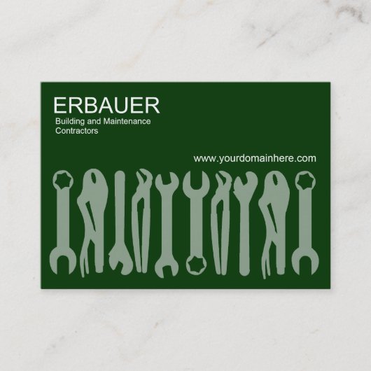 Instrumente des Handels (Chubby v2) - Dunkelgrün Visitenkarte (Vorderseite)