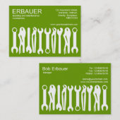 Instrumente des Handels (Chubby) - Weiß auf Grün Visitenkarte (Vorne/Hinten)