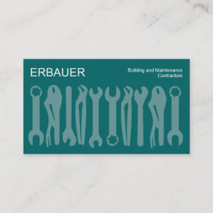 Instrumente des Handels - Grüne Schattierungen Visitenkarte