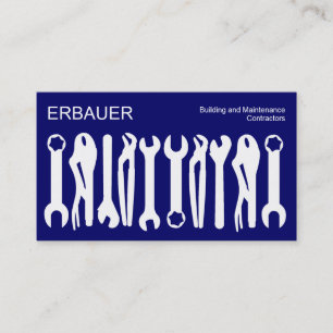 Instrumente des Handels - Weiß auf Dunkelblau 0000 Visitenkarte