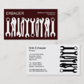 Instrumente des Handels - Weiß auf Dunkelbraun 330 Visitenkarte (Vorne/Hinten)