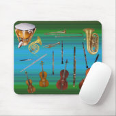 Instrumente des Orchesters Mousepad (Mit Mouse)