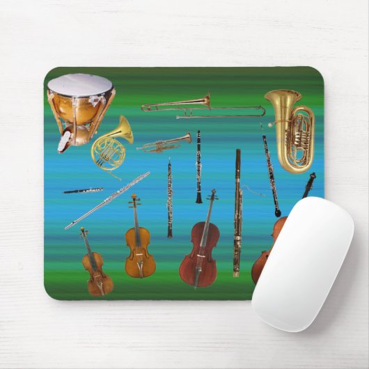Instrumente des Orchesters Mousepad (Mit Mouse)