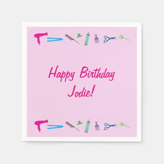 Instrumente für den Haarstil 2 Serviette (Vorderseite)