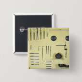 Instrumente vom Fall eines Oculists, von Reims Button (Vorne & Hinten)