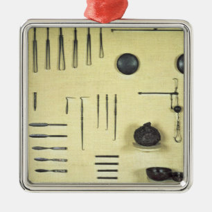 Instrumente vom Fall eines Oculists, von Reims Silbernes Ornament
