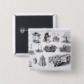 Instrumente zur Entdeckung und zum Gebrauch Button (Vorne & Hinten)