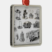 Instrumente zur Entdeckung und zum Gebrauch Silbernes Ornament (Rechts)