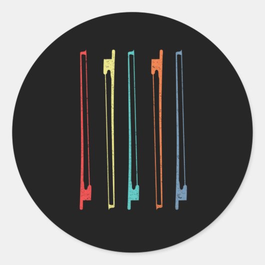 Instrumentengeschenk für Violine-Stick-Vilinist Runder Aufkleber (Vorderseite)